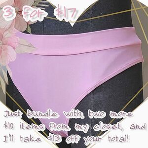 Zaful pastel pink high rise bikini bottoms